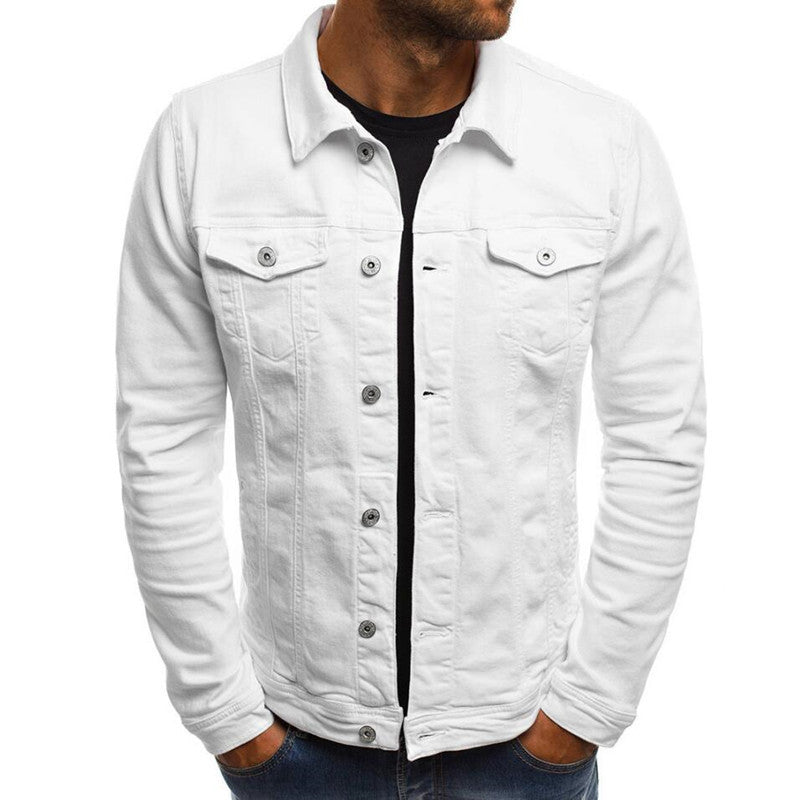 Casual Men Jacket Denim Button Shirt