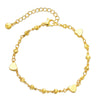 Copper Chain Sweet 18K Gold Plated Love Heart Accessories Bracelet