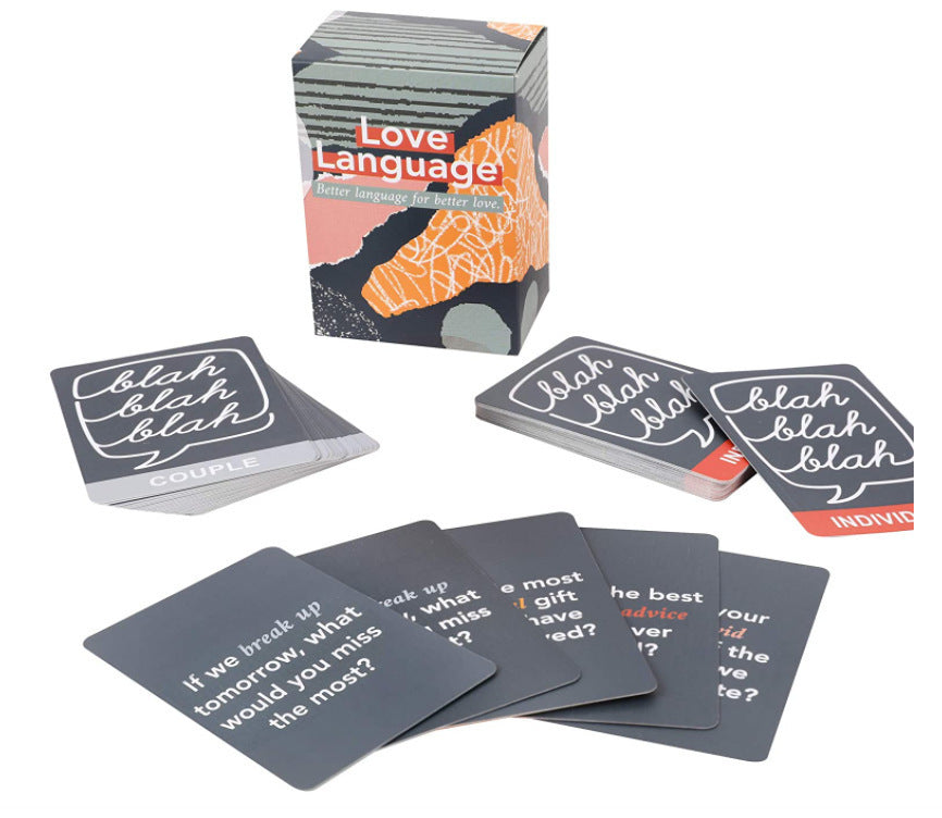 Love Language Couple Dialogue Partner Game Card