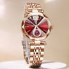 Women's Fashionable Multi-pronged Gradient Glass With Diamond Face Watch