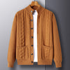 New Single-breasted Sweater With Pockets Fashion Jacquard Loose-fitting Cardigan Men Clothing