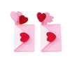 Fashion Valentine's Day Acrylic Love Envelope Earrings